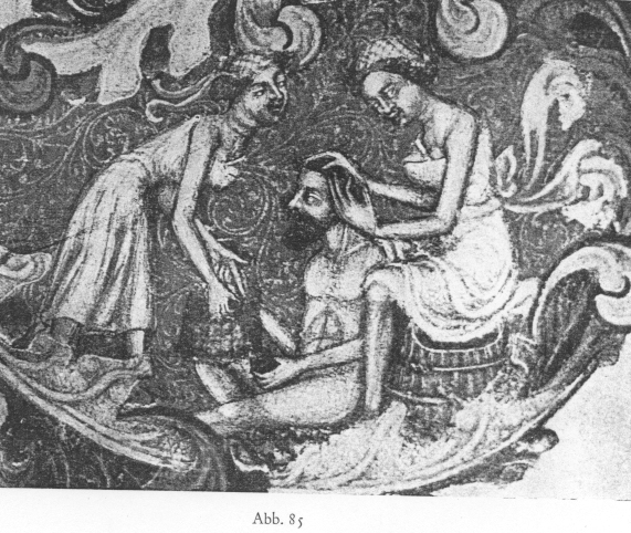 attendants washing another patron